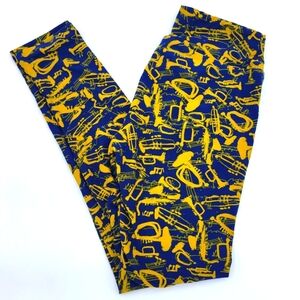 LuLaRoe Women's Brass Instruments Leggings One Size